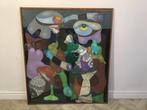Leo Dooper ( 1934-2012) schilderij 136x156, Antiek en Kunst, Kunst | Schilderijen | Klassiek, Ophalen