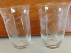 2 antieke bierglazen met druiventros motief 2 x bierglas, Antiek en Kunst, Antiek | Glas en Kristal, Ophalen of Verzenden