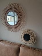 BOHO 2x Zonnespiegel rotan - ø76 cm en ø40, Huis en Inrichting, Ophalen, Zo goed als nieuw, Minder dan 100 cm