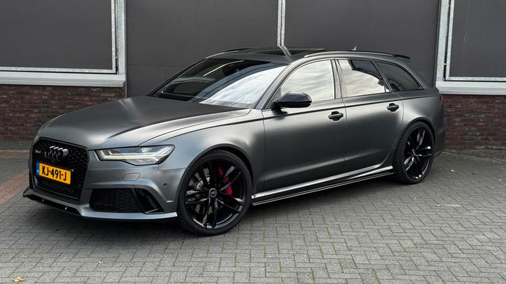 Audi RS6 4.0 Quattro Miltek Pano Alcantara HUD Exclusive 360, Auto's, Audi, Particulier, RS6, 360° camera, 4x4, ABS, Achteruitrijcamera
