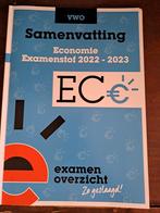 Examenstof boekje economie VWO! (geschikt voor '23-'24), Economie, Ophalen of Verzenden, VWO, Zo goed als nieuw