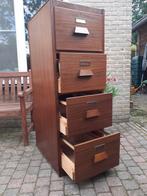 Vintage houten archiefkast, Antiek en Kunst, Ophalen