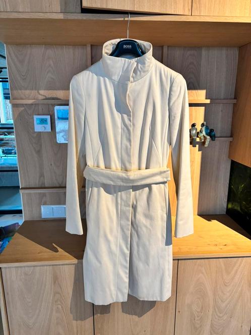 Hugo Boss mantel - maat 38 - gebroken wit, Kleding | Dames, Jassen | Winter, Zo goed als nieuw, Maat 38/40 (M), Wit, Ophalen of Verzenden