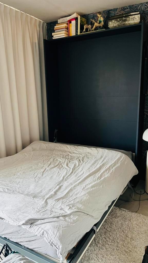 Bedkast 140x200, Huis en Inrichting, Slaapkamer | Boxsprings, Gebruikt, 140 cm, Tweepersoons, Wit, Ophalen of Verzenden