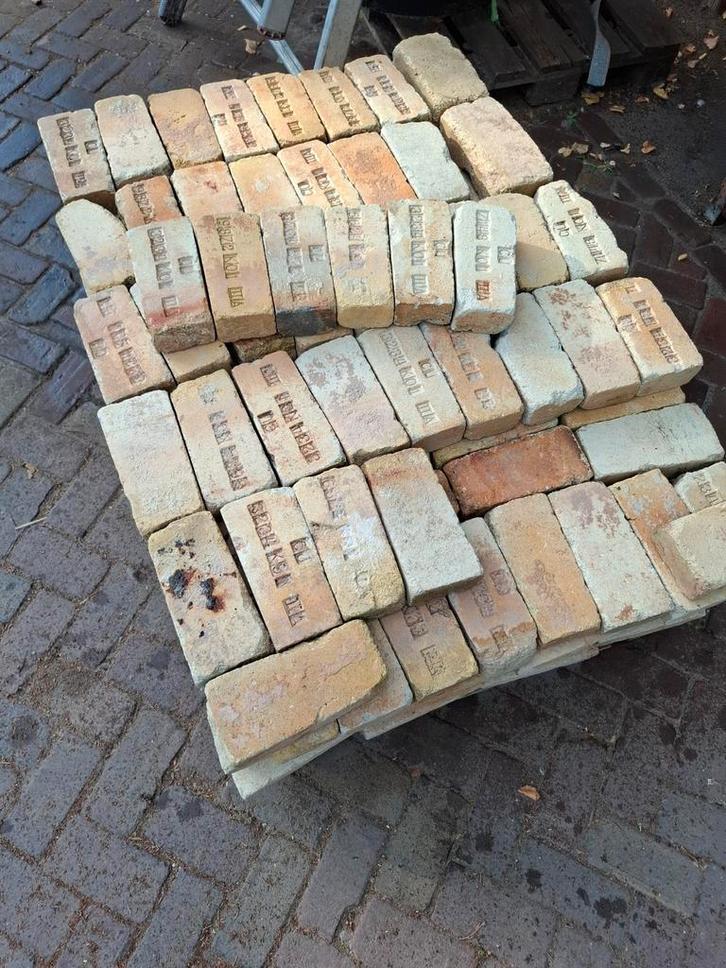 165 stuks vuurvaste metselsteen, taps, Tuin en Terras, Tegels en Klinkers, Zo goed als nieuw, Terrastegels, Beton, Ophalen of Verzenden