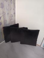 Zwarte Kussenset - 3 stuks, Ophalen of Verzenden, Zo goed als nieuw, Zwart, Vierkant