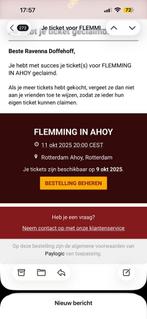 Flemming in Ahoy 11 oktober 2025 2 kaartjes, Twee personen, Oktober