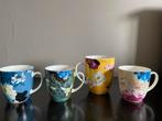 4 Albert Heijn mokken met bloemen, Ophalen of Verzenden, Zo goed als nieuw, Overige stijlen, Kop(pen) en/of Schotel(s)