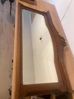Antieke Rechthoekige Spiegel met Houten Frame, Ophalen, Gebruikt, 100 tot 150 cm, 75 tot 100 cm