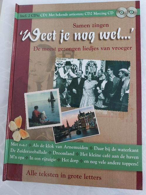 2 meezing cd's met boek, teksten en foto's, Nederlandstalig., Cd's en Dvd's, Vinyl | Nederlandstalig, Gebruikt, Levenslied of Smartlap