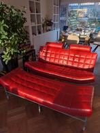 Leolux Volare 2-zitsbank met hokker - Mooie staat!, Ophalen, Tweepersoons, Zo goed als nieuw, Metaal