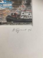 Gesigneerd Aquarel - Jaartal 1996 - Stadsgezicht Groningen -, Antiek en Kunst, Kunst | Schilderijen | Klassiek, Ophalen