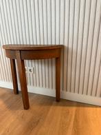 Antiek half rond tafeltje - 60cm, Huis en Inrichting, Tafels | Bijzettafels, Gebruikt, 55 tot 75 cm, Overige vormen, Hout