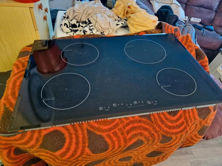 Inbouw Inductie Kookplaat - 80cm breed, Witgoed en Apparatuur, Kookplaten, Gebruikt, Inbouw, Inductie, 4 kookzones, Ophalen of Verzenden