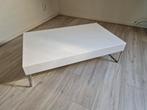 Salontafe - wit metaal 100x60x28, 100 tot 150 cm, Metaal, Modern, Minder dan 50 cm