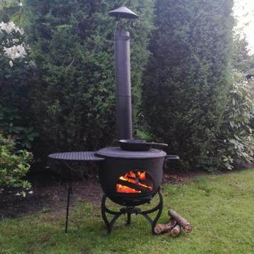 Gietijzeren Tuinhaard / Buitenkachel Vulkaan / Koken / BBQ beschikbaar voor biedingen