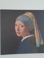 Canvas schilderij meisje met de parel, Huis en Inrichting, Woonaccessoires | Schilderijen, Tekeningen en Foto's, Ophalen, Zo goed als nieuw