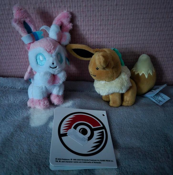 Pokémon eevee & sylveon knuffel hangers set (japan) nieuw!, Kinderen en Baby's, Speelgoed | My Little Pony, Nieuw, Ophalen of Verzenden