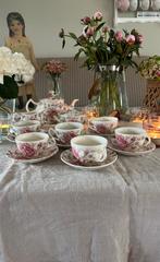 Rose Chintz Johnson bros 6 pers thee servies, Antiek en Kunst, Ophalen