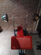 Halterbank met 104kg aan gewichten, Ophalen of Verzenden, Gebruikt