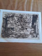 2 mooie pentekeningen Louis Godefroy, Antiek en Kunst, Kunst | Etsen en Gravures, Ophalen of Verzenden