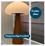 Nieuwe sfeervolle 30 cm usb mushroom paddestoel lamp walnoot, Ophalen of Verzenden, Nieuw, Hout, Minder dan 50 cm
