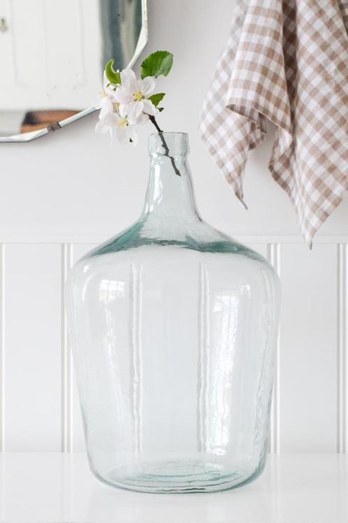 Oude blauwe gistfles | Bobbie’s Home, Antiek en Kunst, Antiek | Glas en Kristal, Ophalen of Verzenden