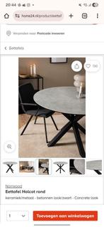 Betonlook tafel rond - 120cm doorsnede, gloednieuw, Ophalen, Rond, Nieuw, Modern