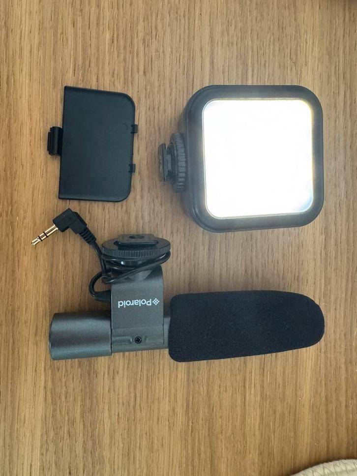 BRESSER BR-49 RGB-lamp+ Polaroid microfoon, Audio, Tv en Foto, Actiecamera's, Gebruikt, Overige merken, Ophalen of Verzenden