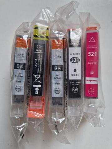 Inkt cartridges CLI-521BK, CLI-521M beschikbaar voor biedingen