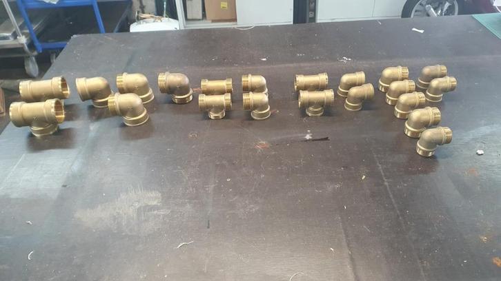 Koperen Koppelingen, Doe-het-zelf en Verbouw, Buizen en Afvoer, Nieuw, Overige typen, Overige materialen, Minder dan 2 meter, 20 tot 40 mm