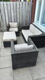Tuinset/loungeset conpleet MOET WEG, Tuin en Terras, Ophalen, Gebruikt, Rotan, 6 zitplaatsen
