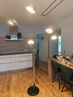 Retro booglamp met 5 verchroomde armen in zwarte marmeren, Ophalen of Verzenden, Zo goed als nieuw, Metaal, 150 tot 200 cm