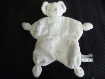 Wit velours/stof koala doekje Mon premier major petit bisou beschikbaar voor biedingen