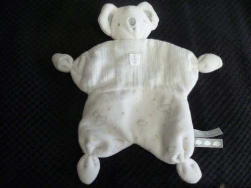 Wit velours/stof koala doekje Mon premier major petit bisou, Kinderen en Baby's, Speelgoed | Knuffels en Pluche, Zo goed als nieuw
