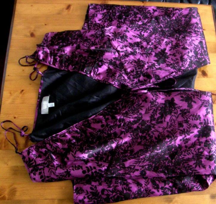 Luxe Zijden WE kamerjas ochtend nachtjapon, maat 38, Kleding | Dames, Pyjama's, Zo goed als nieuw, Maat 38/40 (M), Verzenden