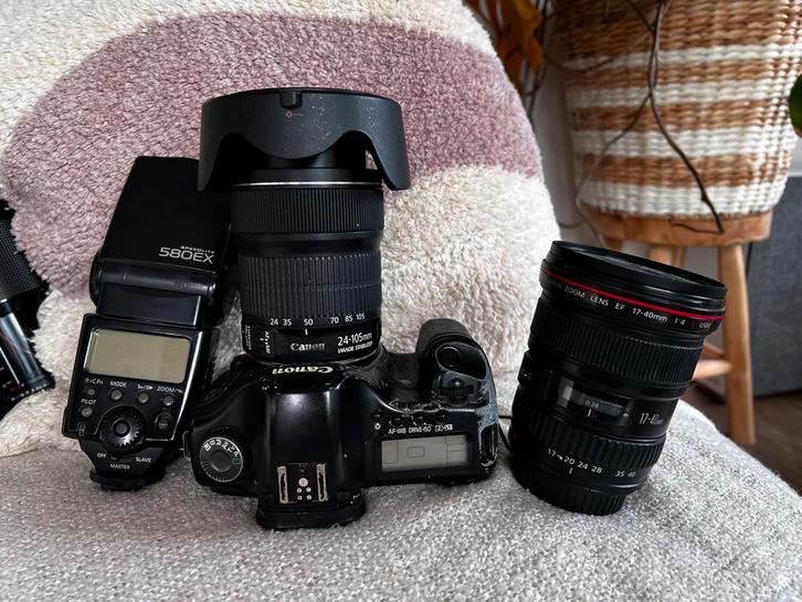 Canon 5D mk1 + L lens + 1 flitser, Audio, Tv en Foto, Fotocamera's Digitaal, Gebruikt, Spiegelreflex, Canon, Geen optische zoom