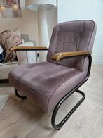 Vintage fauteuil Ivar met houten armleuningen, Gebruikt, Vintage, 75 tot 100 cm, Ophalen of Verzenden