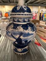 Delfts blauwe vaas met molen, Ophalen of Verzenden