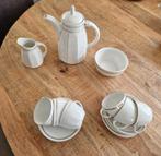 Antiek porselein koffieservies (plm.1915) zes persoons, Antiek en Kunst, Antiek | Porselein, Ophalen of Verzenden