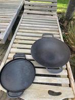 2 Weber gietijzeren pannen, Ophalen, Gebruikt