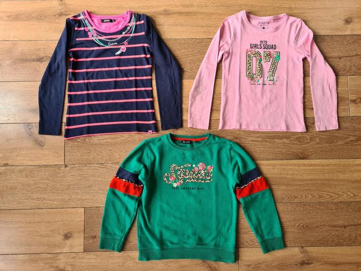 Longsleeves en trui maat 122 /128 blauw roze groen, Kinderen en Baby's, Kinderkleding | Maat 122, Zo goed als nieuw, Meisje, Shirt of Longsleeve