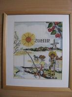 geborduurde schilderijtjes van de 4 seizoenen, Minder dan 50 cm, Ophalen of Verzenden, Zo goed als nieuw, Schilderij