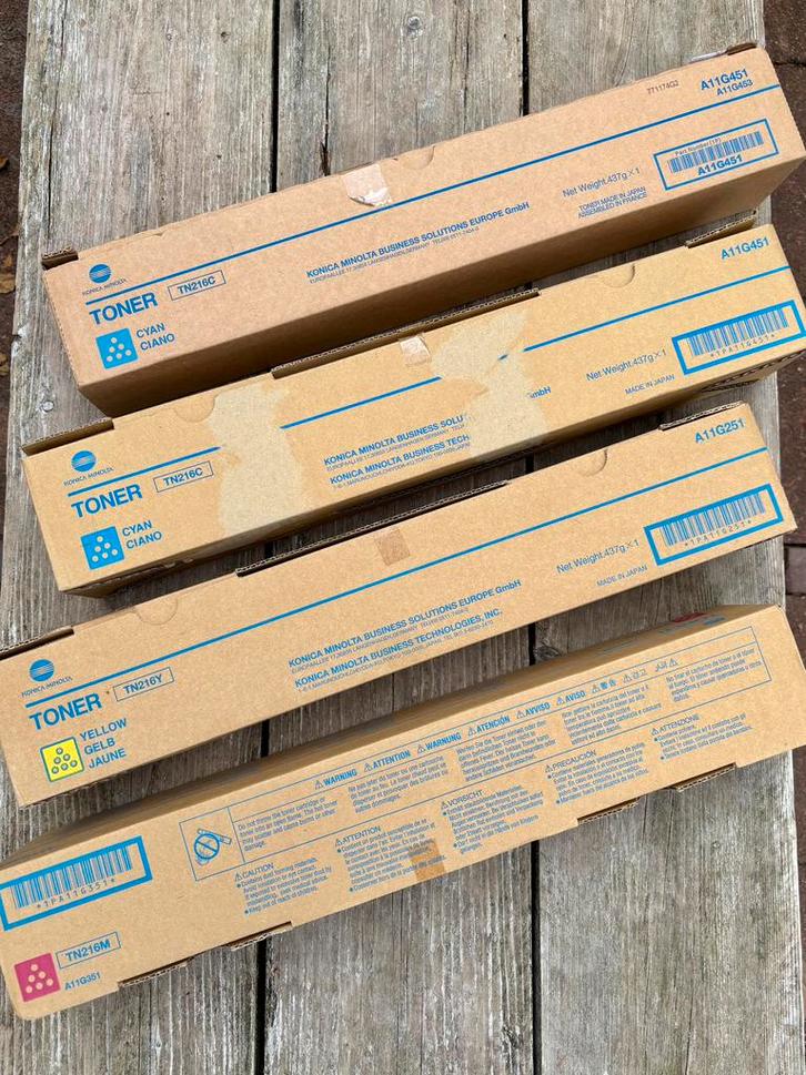 toner Minolta ORIGINEEL TN216C, TN216M, TN216Y, Computers en Software, Printerbenodigdheden, Nieuw, Toner, Ophalen of Verzenden