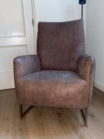 2 bruin Leren Fauteuils Duits Merk Munstering - Overcompleet, Ophalen, Gebruikt, 50 tot 75 cm, Leer