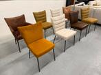 8 Label Vandenberg Cocoon Mali eetkamerset stoelen Leer Stof, Label van den berg, Nieuw, Ophalen of Verzenden, Stof