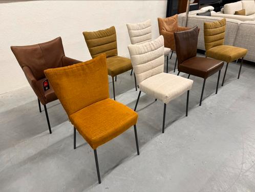 8 Label Vandenberg Cocoon Mali eetkamerset stoelen Leer Stof, Huis en Inrichting, Stoelen, Nieuw, Vijf, Zes of meer stoelen, Stof