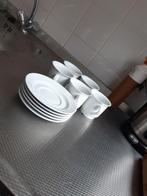 IKEA Kopjes met Bordjes (5 stuks), Gebruikt, Keramiek, Ophalen of Verzenden, Effen