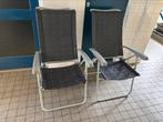4 dukdalf campingstoelen met 2 voetenbankjes, Ophalen, Campingstoel