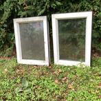 2 Kunststof Ramen met Isolatieglas, Doe-het-zelf en Verbouw, Glas en Ramen, Gevelraam of Ruit, Gebruikt, Minder dan 80 cm, 80 tot 120 cm